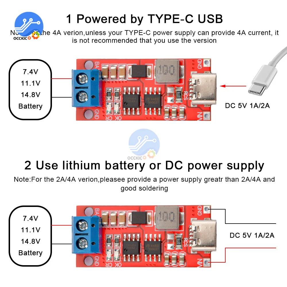 Multi-cell 2S 3S 4S type-c do 8.4V 12.6V 16.8V wzmocnienie doładowania LiPo polimerowa ładowarka litowo-jonowa 7.4V 11.1V 14.8V 18650 bateria litowa