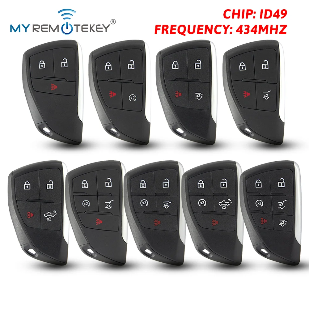 MYREMOTEKEY Smart Remote Control Key Fob FCC YG0G21TB2 ID49 Chip 434 Mhz 3/4/5/6 Buttons for  2021-2022 Chevrolet Suburban Tahoe