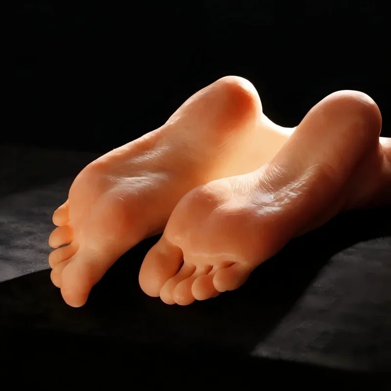 Male Silicone TPE Foot Model Real Size for Leather Shoes Sandals Counter Display Massage Drawing Photo Props Collection