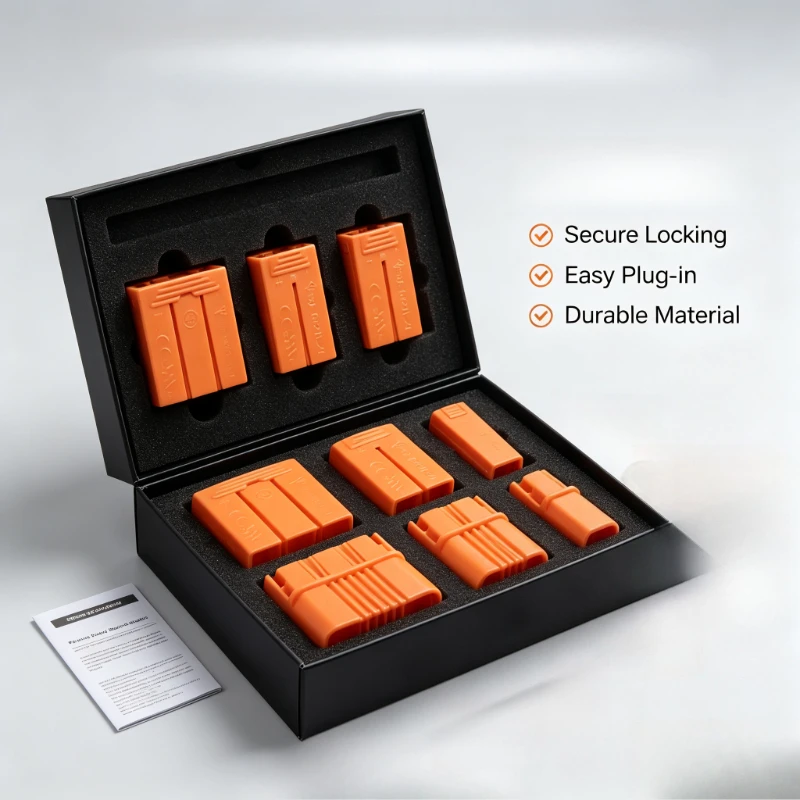 OJ-602B-3P Quick Connect Terminal Male Female Plug, Orange LED US Standard Terminal Block Connector for Downlights