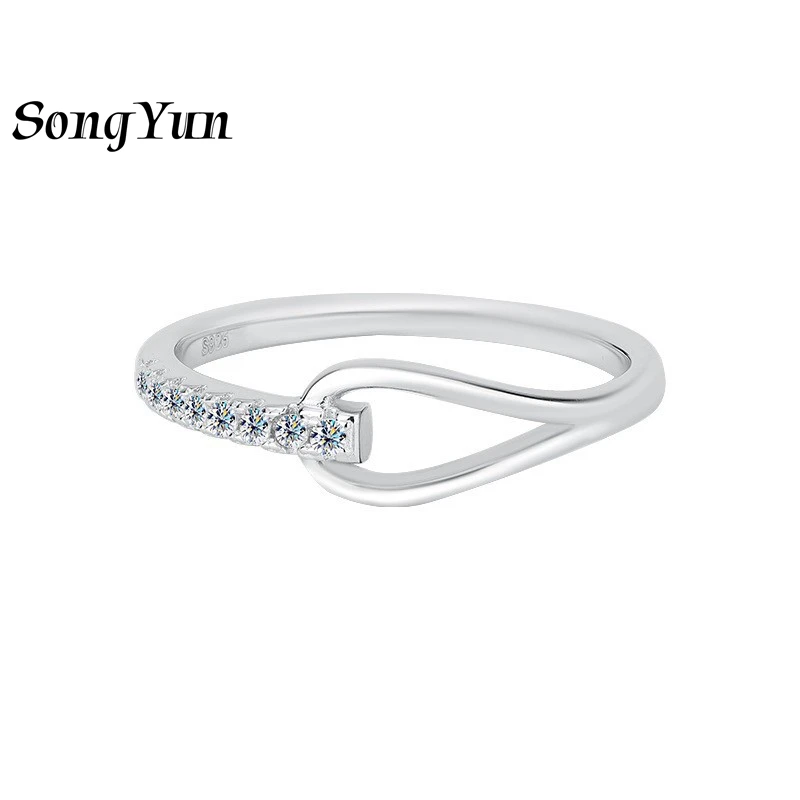 

SONGYUN Luxury Jewelry 925 Sterling Silver Ring Moissanite Engagement Ring for Ladies 18K Gold Plated MST Patent Fine Jewellery