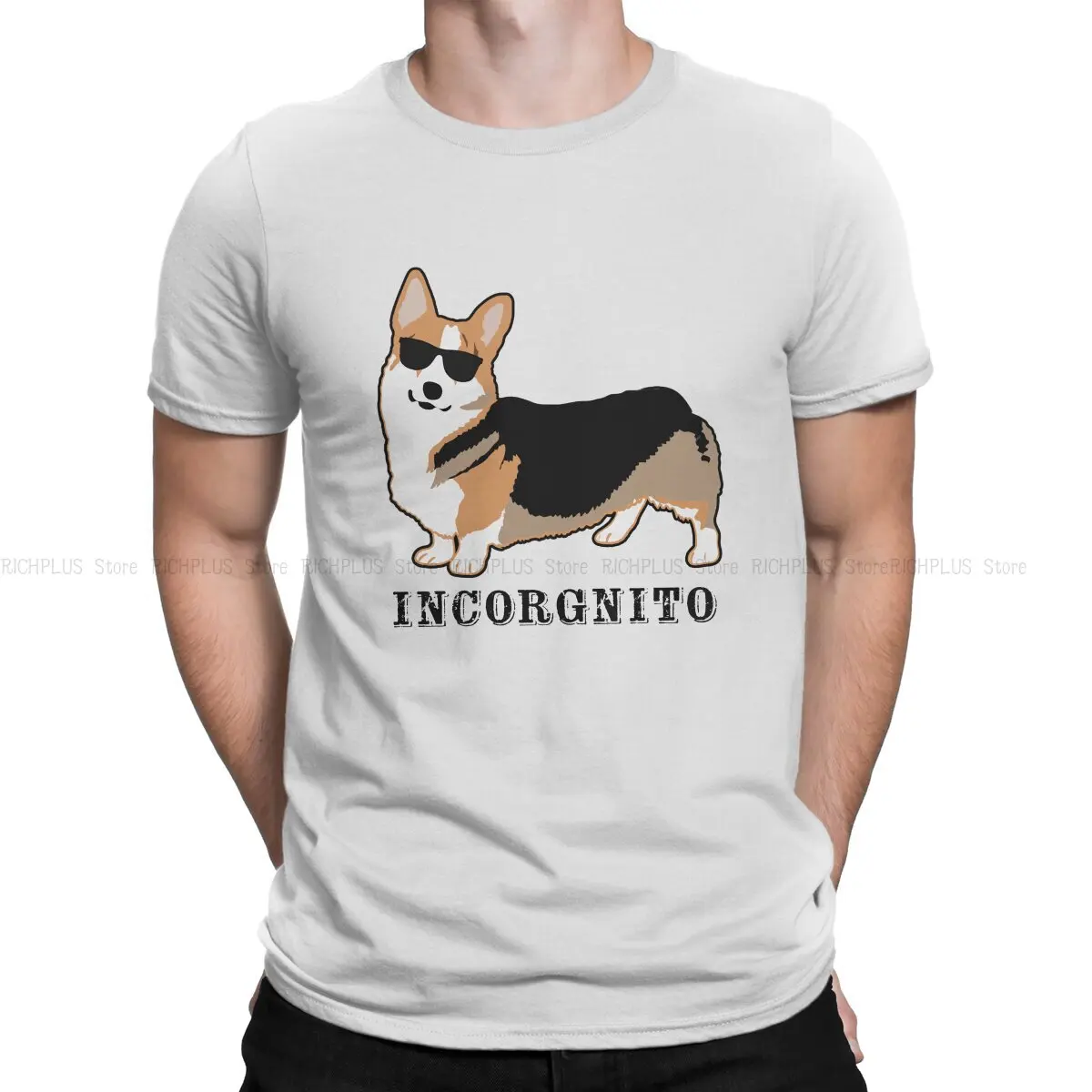 Incorgnito Corgi Hip Hop TShirt  Casual Polyester T Shirt Newest Stuff For Men Women