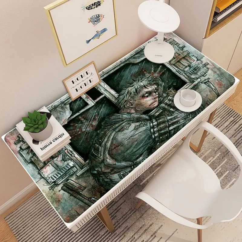 Anime HD Vintage Dorohedoro Extra Large Desktop Desk Mat Kawaii Gaming Accessories Students Writing Pad for PC Computer Table