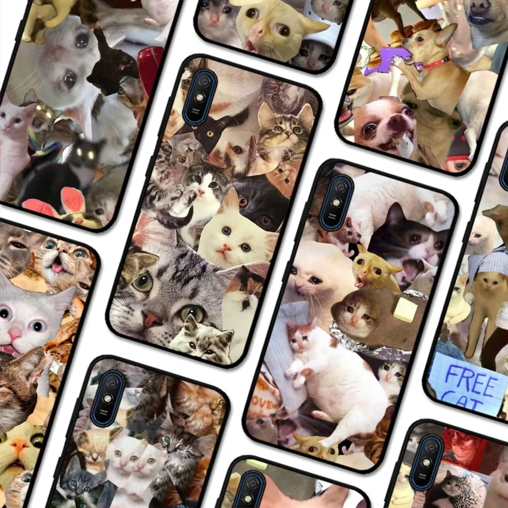 

Crying Cat Memes Phone Case For Redmi 5 6 7 8 9 10 plus pro 6 7 8 9 A GO K20 K30 K40 pro plus F3 Fundas