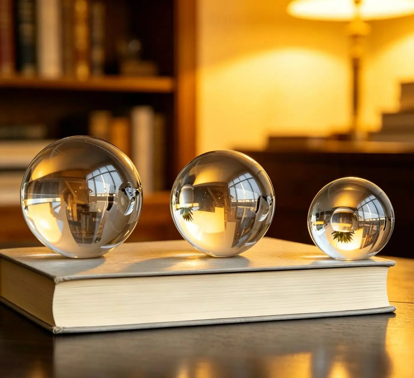 30/40/50mm Clear Glass Crystal Ball K9 Deck Figurines Decor Solid Clear Crystal Balls Photography Accessories