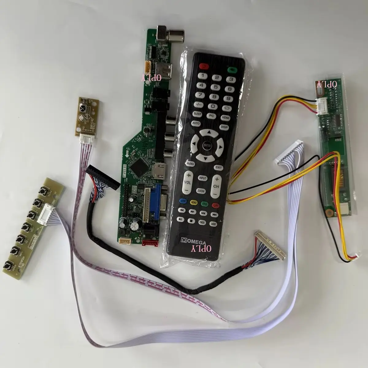 TV  Controller VGA Driver Board HDMI Analog LVDS 30Pin Fit LP154WX2 LP154WX4 LP154WX5 1280*800 LCD 1CCFL AV USB IR DIY Kit Panel