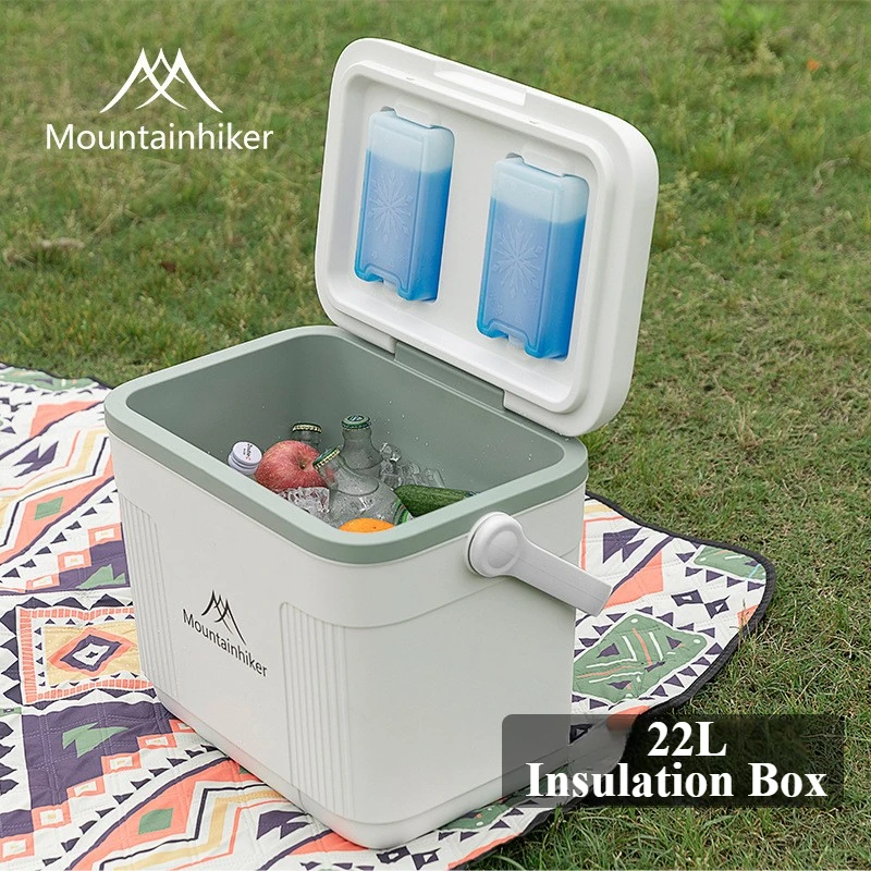 MOUNTAINHIKER Fishing Tackle Box 22L Fishing Bucket Storage Tackle Box Cooler Boxs Camping Ice Box Food Drink Storage Equipment