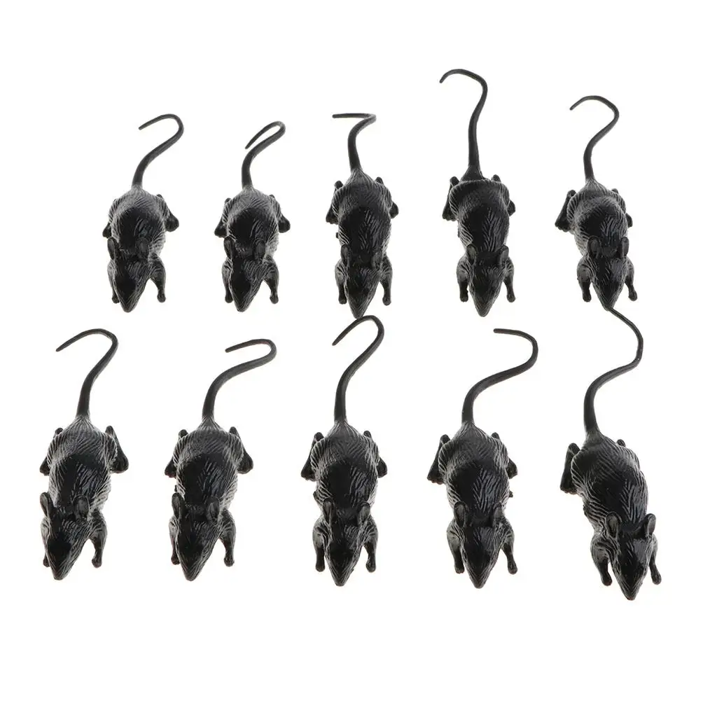 10x Simulatie Muis Speelgoed Zacht Rubber Muis Model Figuur 8X2Cm