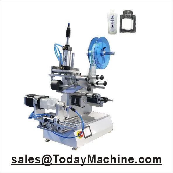 Electric Labeling Machine for Cans Metal Packaging High Accuracy Motor Driven Label Paste Equipment
