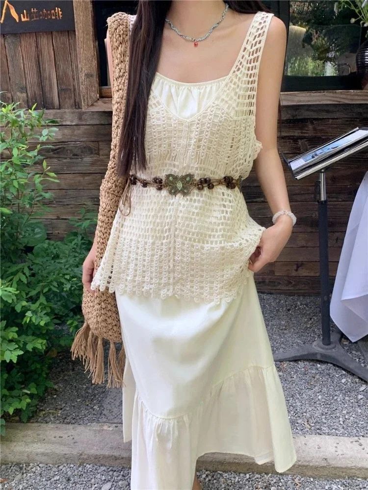

Maxi Women's Two Skirt Piece Set Long Y2k Clothes New in Matching Sets Full Vacation 2025 Clothing Trend Stylish Female Outfits