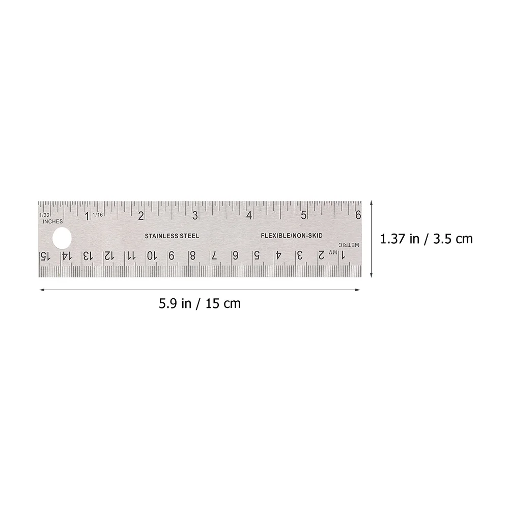 3pcs Portable Cork Backing Ruler Lightweight Measuring Straight Edges For Students Drawing Painting School Office Use