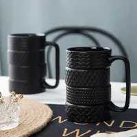 500ML Tire Shaped Ceramic Coffee Mug Office Home Espresso Breakfast Milk Mugs Car Lover Creative Novelty Birthday Gift Water Cup