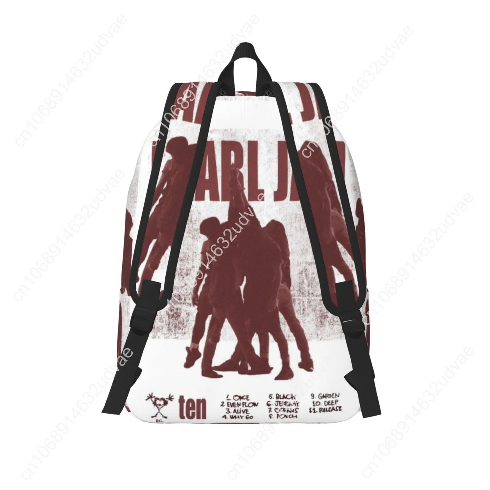 Pearl Jam Rock Band Even Flow Custom Canvas Lightweight Backpack Fashion Durable Student Men Women Business Daypack