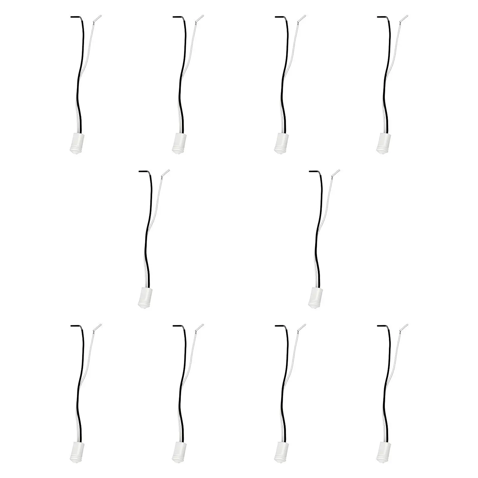10Pcs 4 PINS LED Bulb Socket Base Adapter 4 PINS Lampholder Ceramic Wire Connector for Crystal Light