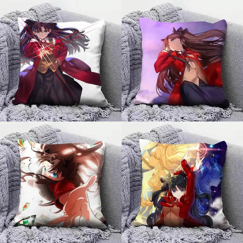 

Tohsaka Rin Anime Girl Fate Stay Night Home Sofa Cushion Covers and Aecorative Custom Pillow Covers