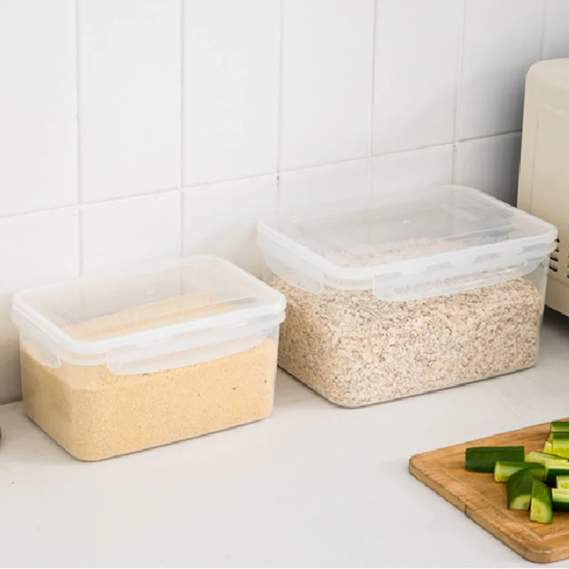 2 Sizes Airtight Food Storage Containers with Locking Lids, BPA Free Plastic Large Food Container for Meal Prep and Leftovers