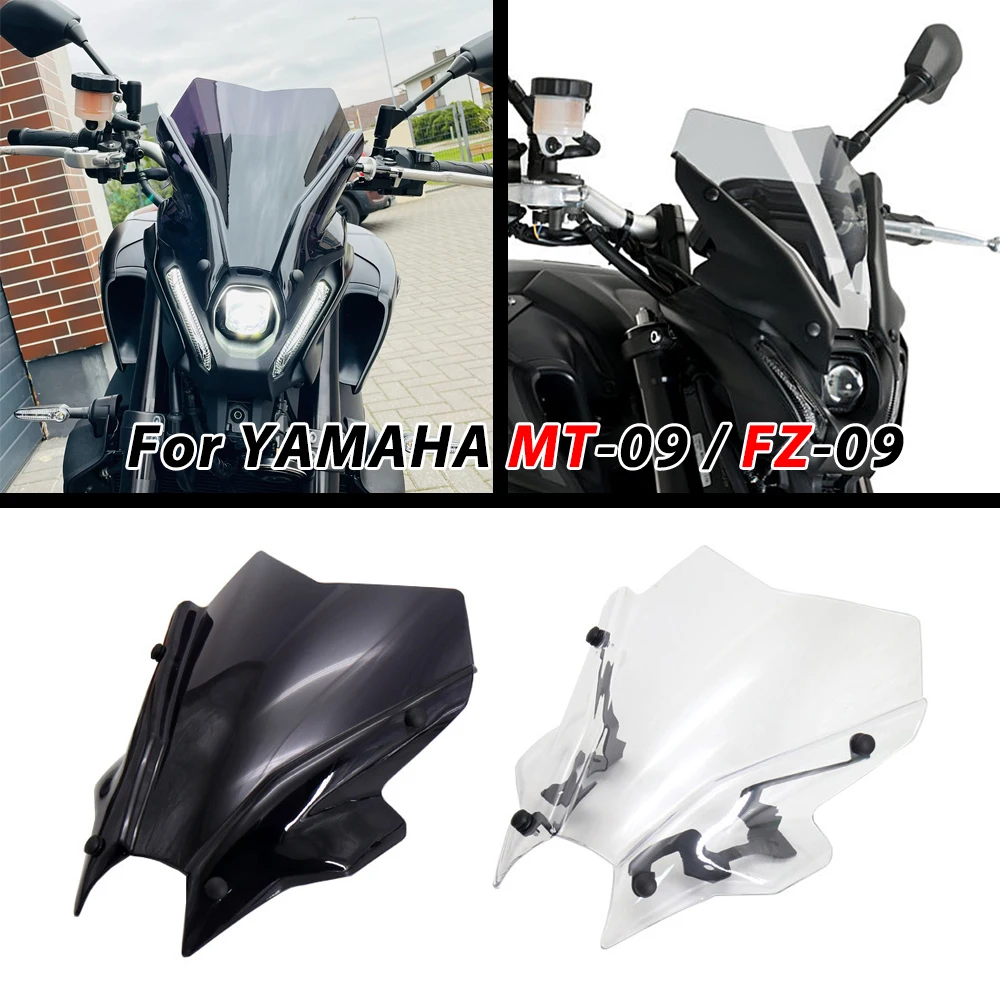 

Motorcycle Accessories Windshield Sport Windscreen Screen Wind Deflector For YAMAHA MT-09 FZ-09 MT 09 FZ 09 MT09 FZ09 2021 2022