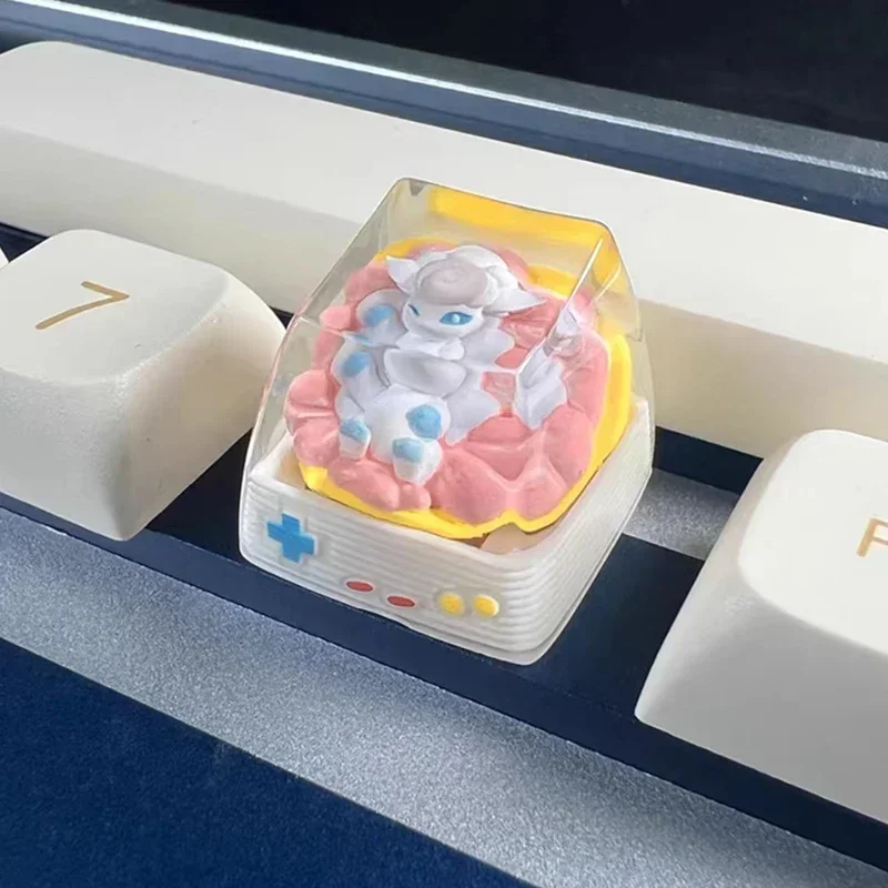 Pokemon Gengar Vulpix Charizard Cross Shaft Pikachu Journeys Keycap NewStereo Cute Illustration Mechanical Keyboard Resin Keycap