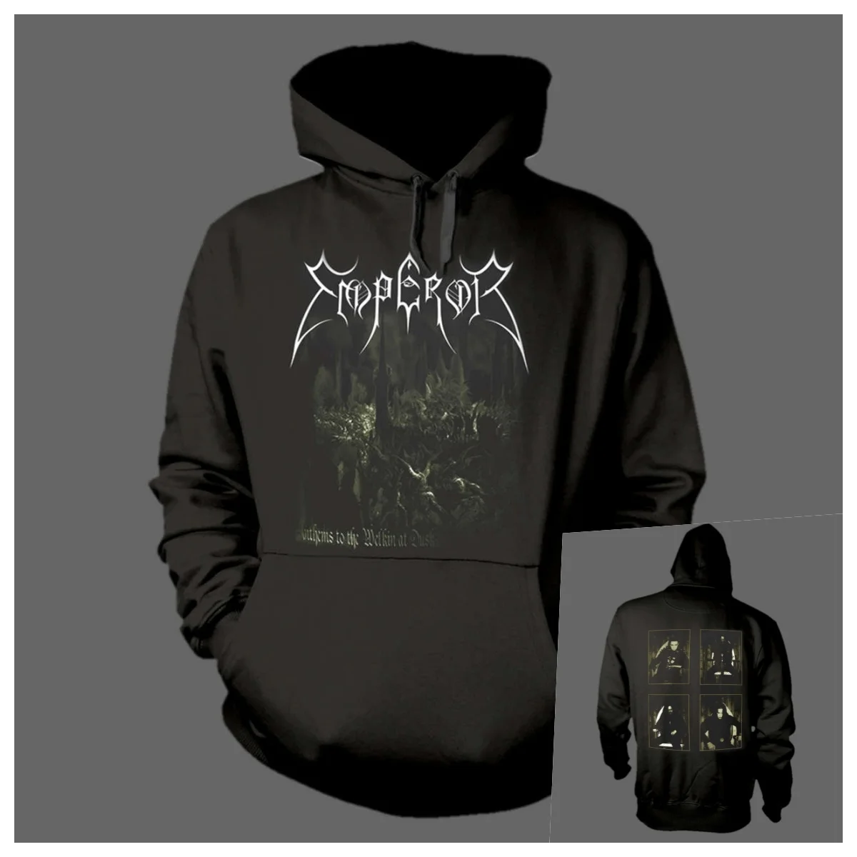 سويت شيرت بقلنسوة مطبوع معدني أسود لخريف وشتاء 2026، سويت شيرت فاخر للجنسين طراز Y2K #1