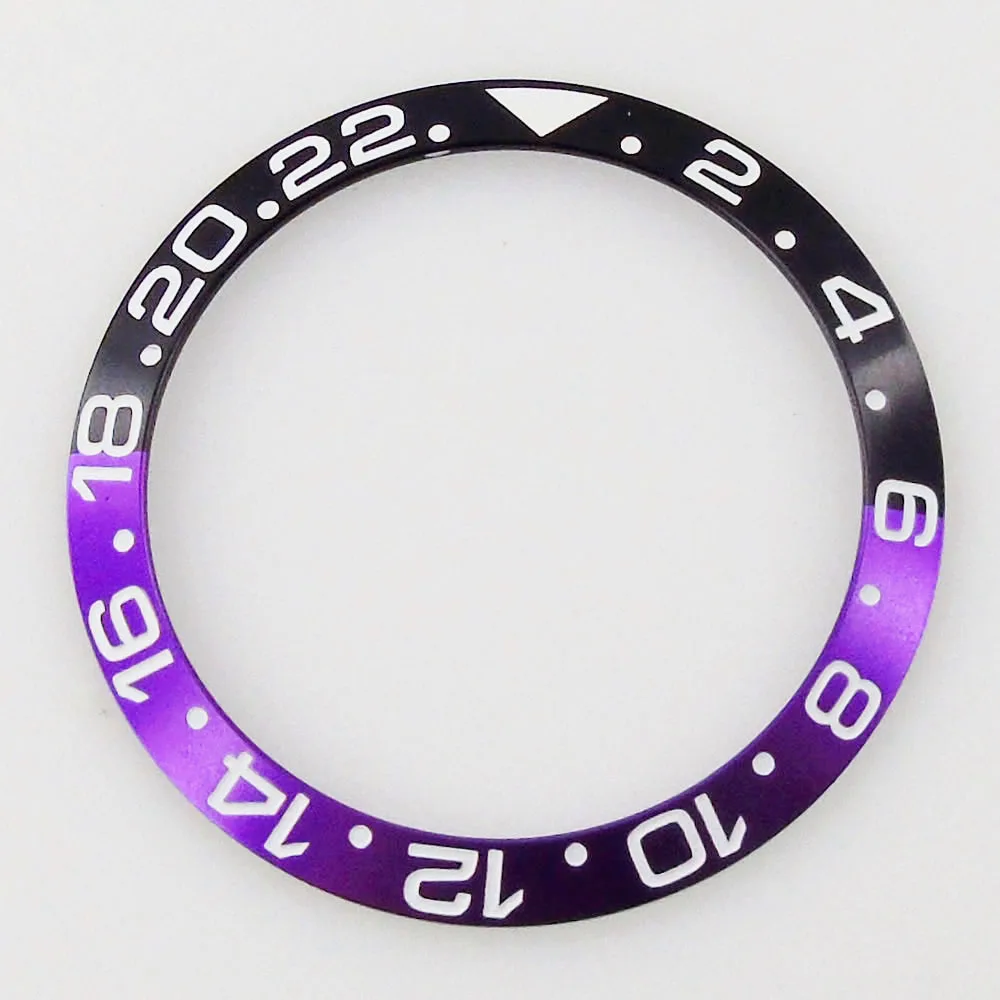 Neuer Slope Schwarz Grau 38 mm * 30,6 mm Hochwertiger Keramik-/Legierungs-Lünetteneinsatz passend für 40 mm NH35 NH34 GMT Automatikuhr