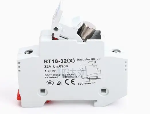 

10 шт./лот MRO RT18-32X/1P цилиндрическая крышка предохранителя со светодиодной подсветкой, новый оригинальный запас