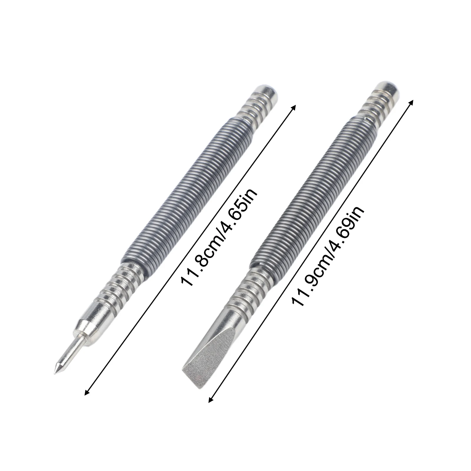 Brand New High Quality Workshop Hammer Punch Spring Tool Nail 2 Pcs Double Ended Hammerless High Steel Brand New
