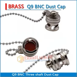 Q9 BNC male three coaxial connector dust cap 1553B PL75-47 TRB three claw metal dust cover with chain Protective Cover Brass