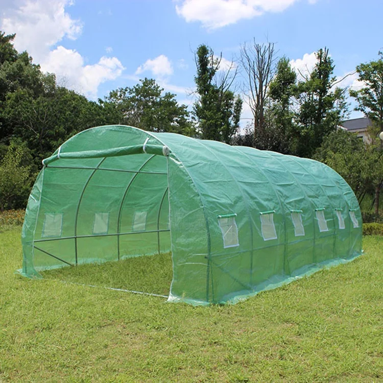 

20256x3x2m Greenhouse Kit Easy-to-Assemble Poly Tunnel with Metal Frame Agricultural Plastic Cover Convenient for Growing