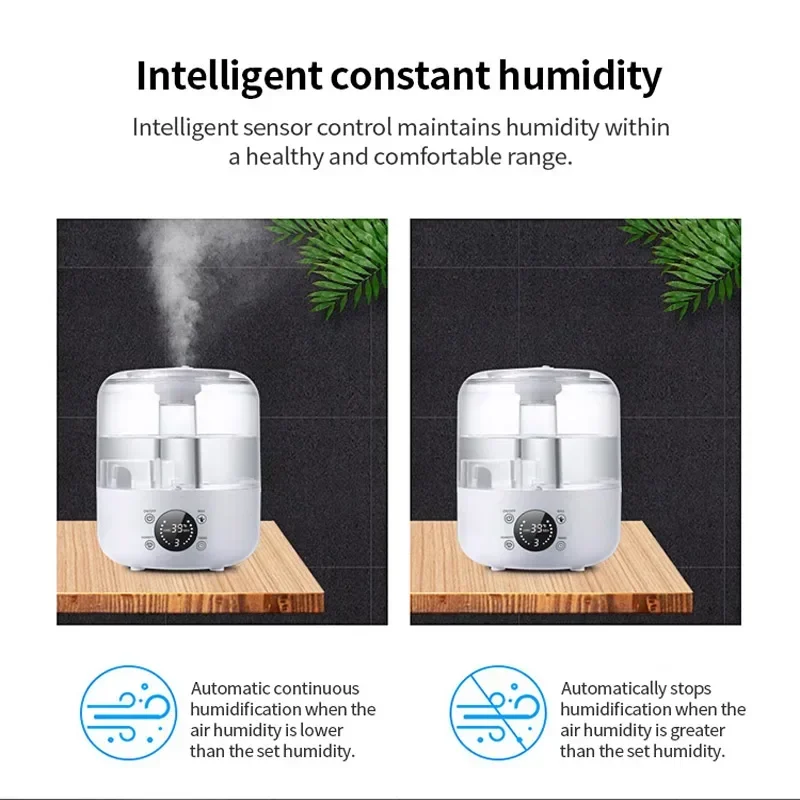 Увлажнитель воздуха, интеллектуальный увлажнитель воздуха большой емкости, диффузор с таймером дистанционного управления, домашний увлажнитель воздуха, ароматический диффузор