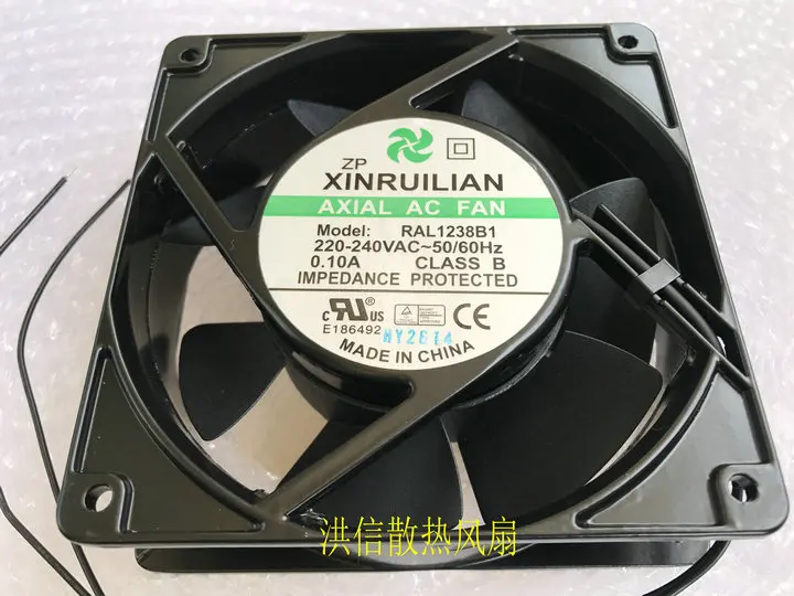 

XINRUILIAN RAL1238B1 AC 220V 0.10A 120x120x38mm 2-Wire Case Cooling Fan