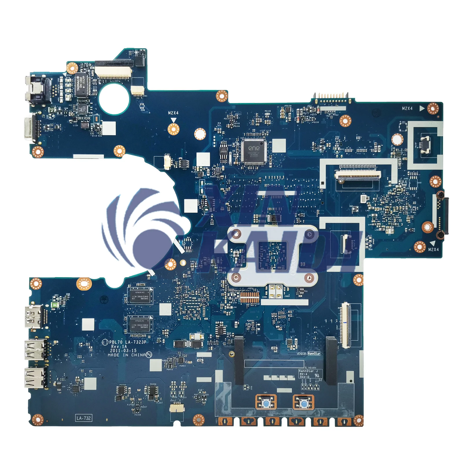 Placa-mãe portátil para ASUS, LA-7323P, K73B, K73BR, PBL70, Notebook Mainboard, E450, E2-1800 CPU, Sistema DDR3, 100% Teste