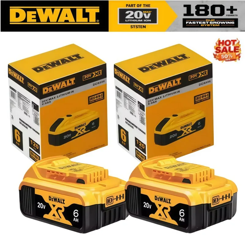 

Оригинальный аккумулятор 20В 6.0Ач MAX для электроинструментов, замена для DeWalt DCB184, DCB181, DCB182, DCB200, 20В 6А, 18Вольт, 20В аккумулятор.