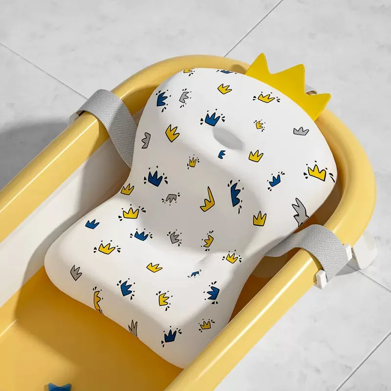 Cuscino di supporto per seggiolino per vasca da bagno per bambini, imbottitura per il corpo morbida e confortevole antiscivolo per bambini, sedia pieghevole per vasca da bagno per neonati, cuscino per il bagno per neonati