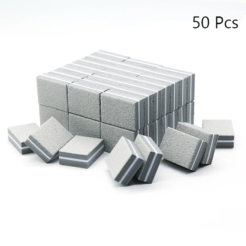50Pc Professionelle Mini Nail art puffer 100/180 Schleifpapier Maniküre Pflege Datei Schleifen Polieren Nägel Datei Schleifen Ausrüstung Werkzeug
