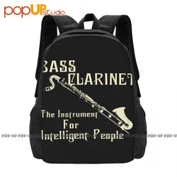 Bass Clarinet For Intelligent Backpack Large Capacity Print New Style Gym Tote Bag Riding Backpack