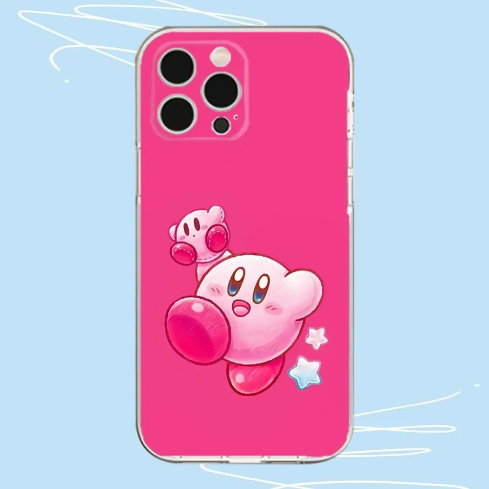 Cute Pink K-Kirbys Phone Case Phone Case For iPhone 13, 14,13,12,Mini,11,Pro,Max,Plus,X,XR,XS,8,SE,2020 Transparent Cover