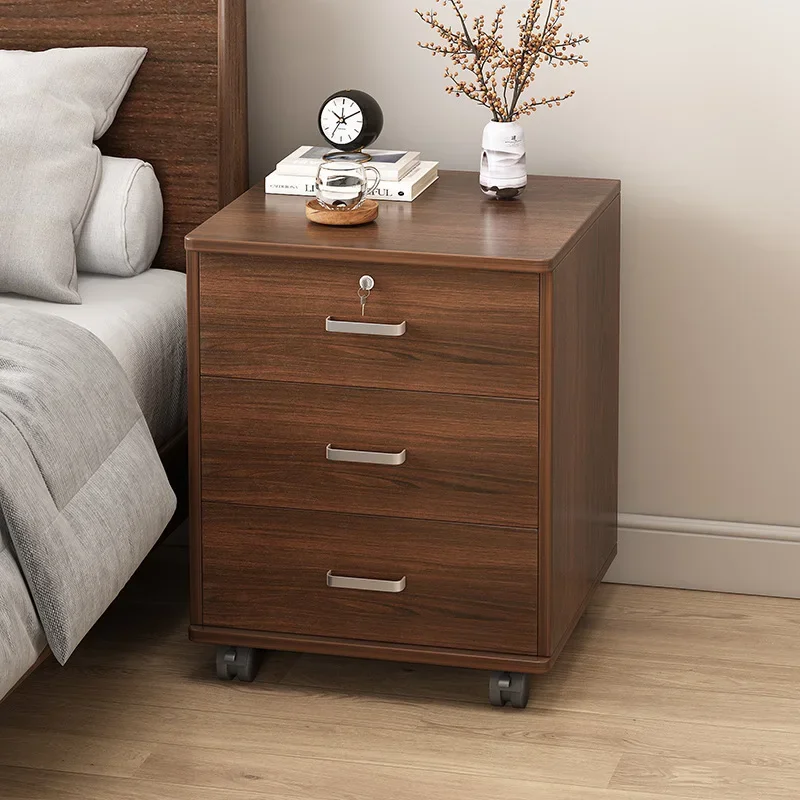 

Классическая прикроватная тумбочка со съемным механизмом и замком, креативная прикроватная полка для хранения, многофункциональный шкафчик