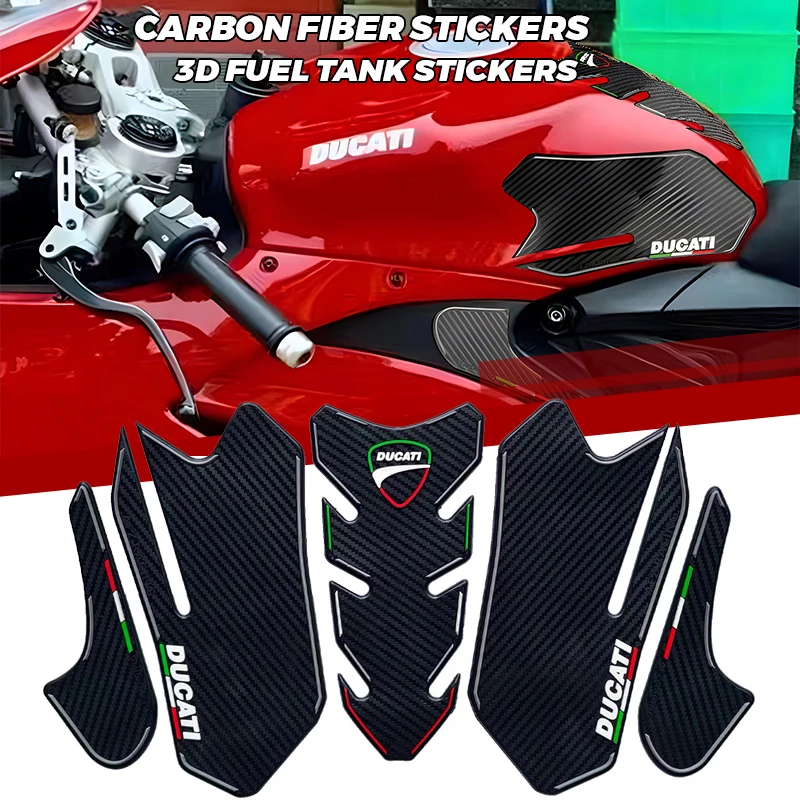 

For DUCATI PANIGALE V2 899 959 1199 1299 Sticker Tank Cover Decoration Accessories Motorcycle Fuel Tank Pad Stickers 3D Tankpad