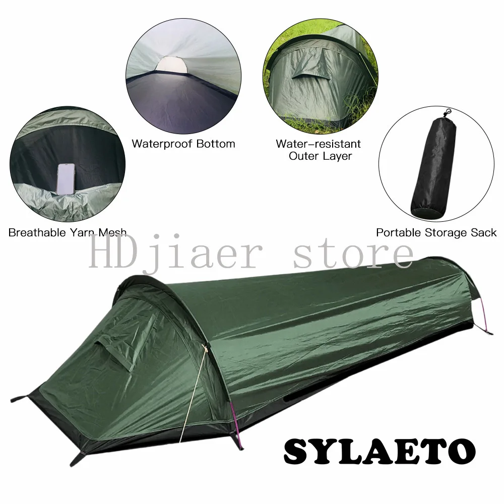 

Ultra-Light Outdoor Gear - 1-Person Hiking Camping Small Sleeping Bag Tent