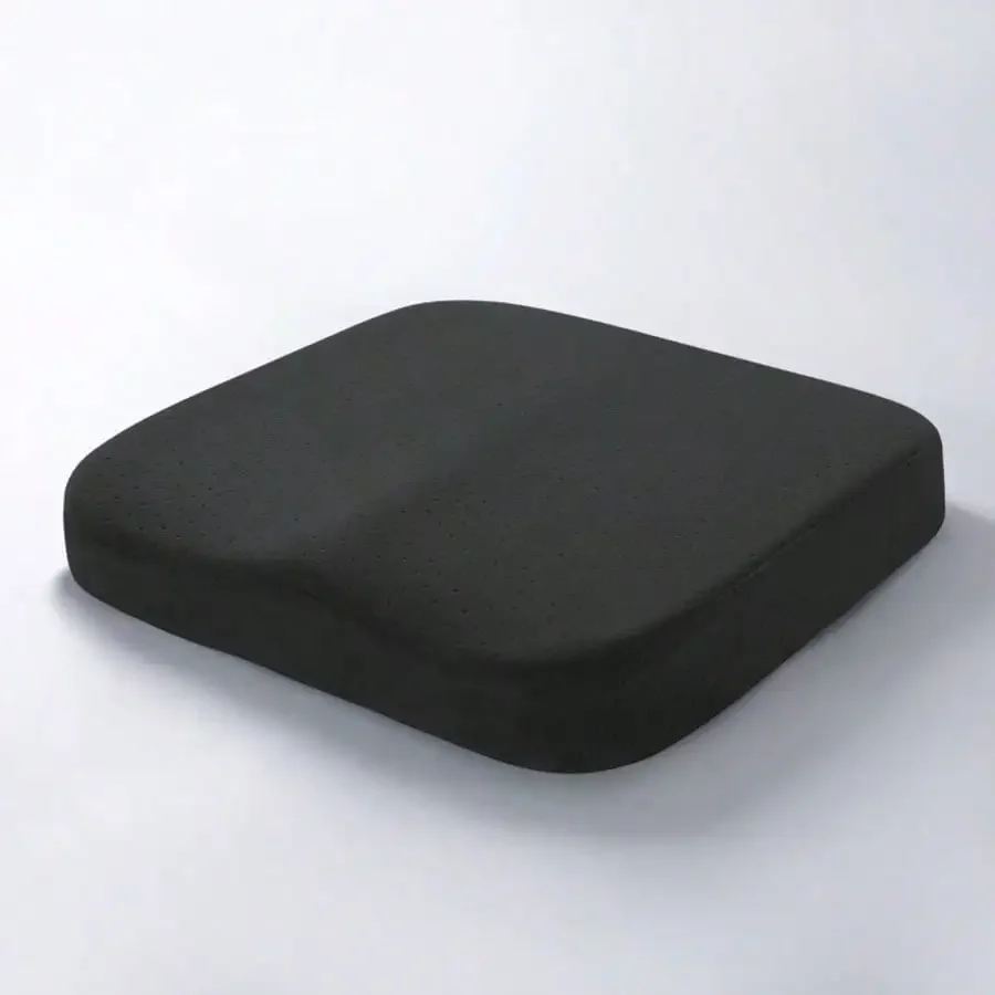 1pc Thickened 4D Memory Foam Cushion - Ultra Soft Ergonomic Lumbar Support Pillow, Breathable Office Chair Car Seat Cushion For Home/Office Use, Memory Foam Seat Pad, Polyester Fiber Cover, Comfortable Home Seating, Ergonomic Design, High Density Foam