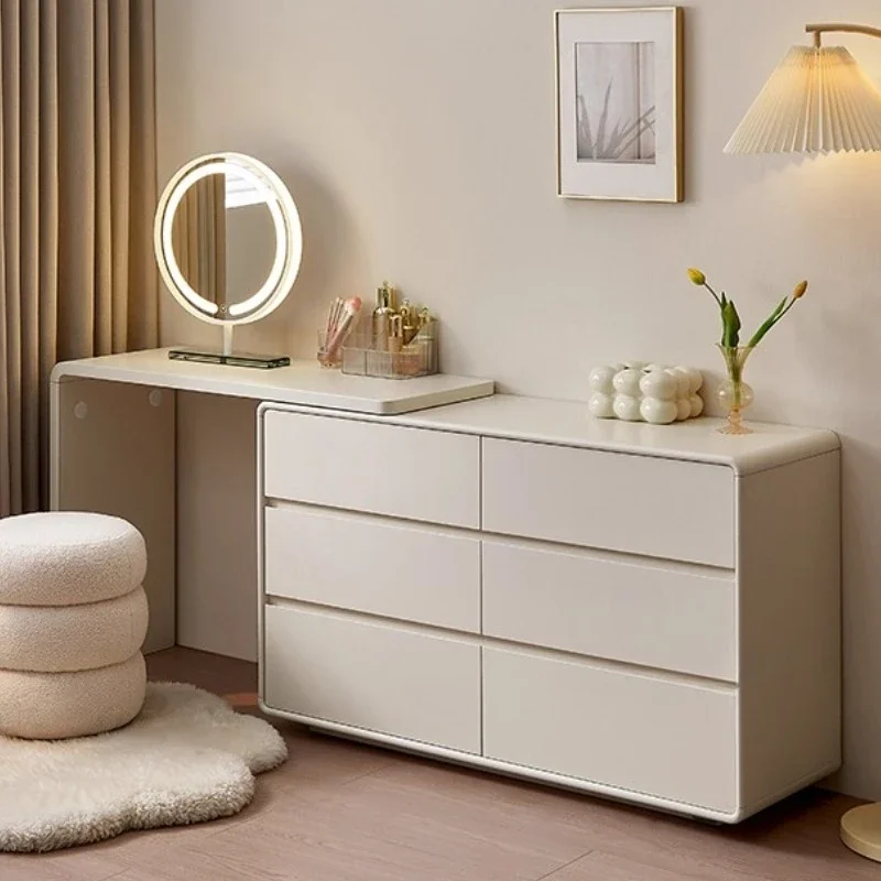 Bedroom Furniture Retractable Corner Dressing Table Makeup Vanity Desk Toiletries Dressers Chest Of Drawers Storage Locker