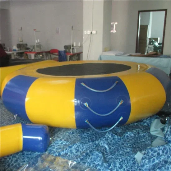 High Quality Inflatable Floating Water Jumping Bed Inflatable Airtight Water Trampoline for Sale Floating Game Customized CN;GUA