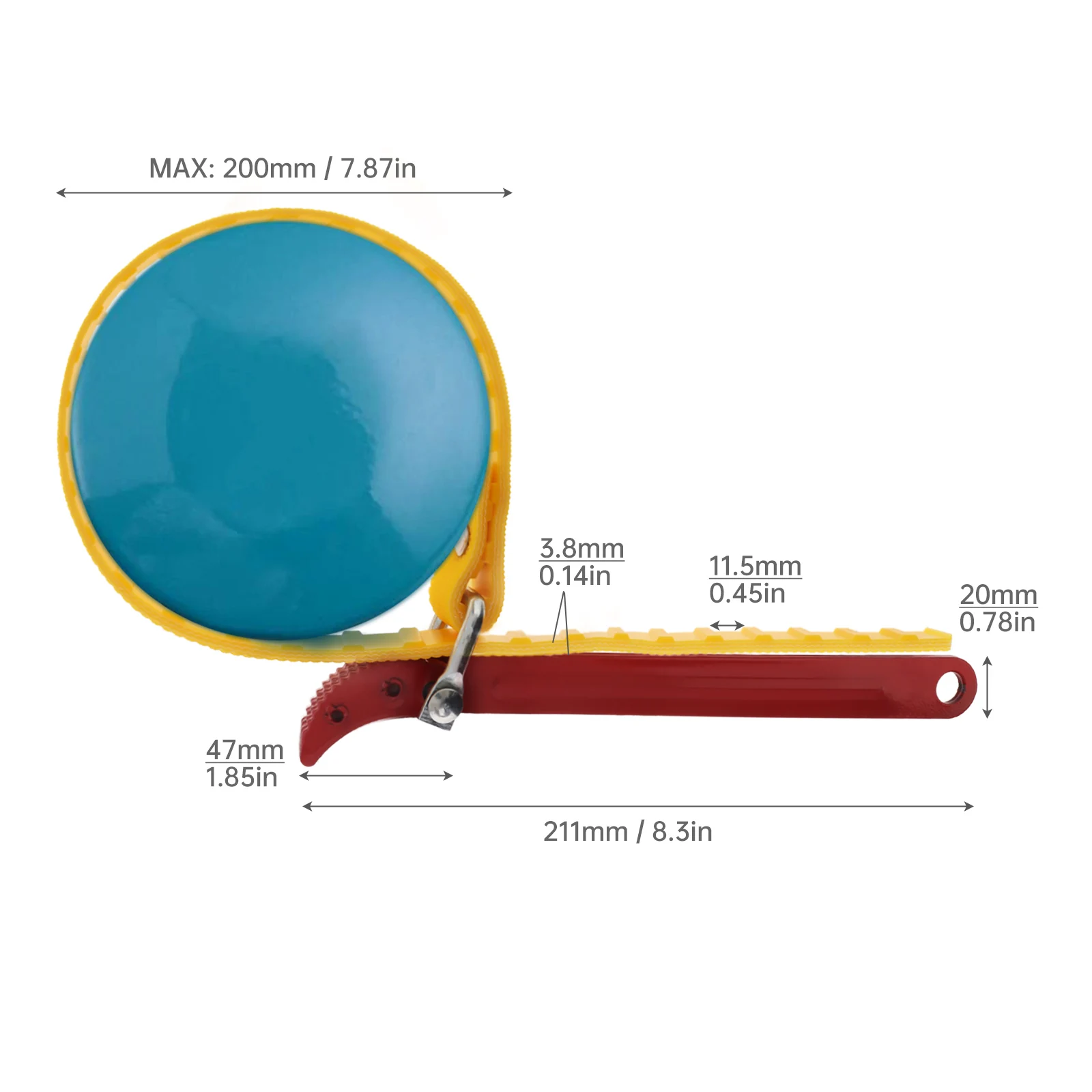 Imagem -06 - Polegada Ajustável Filtro de Óleo Extrator Chave de Cinto Alça de Aço Filtro de Combustível Cinta Abridor Chave de Corrente Ferramenta de Reparo do Carro Automóvel 8