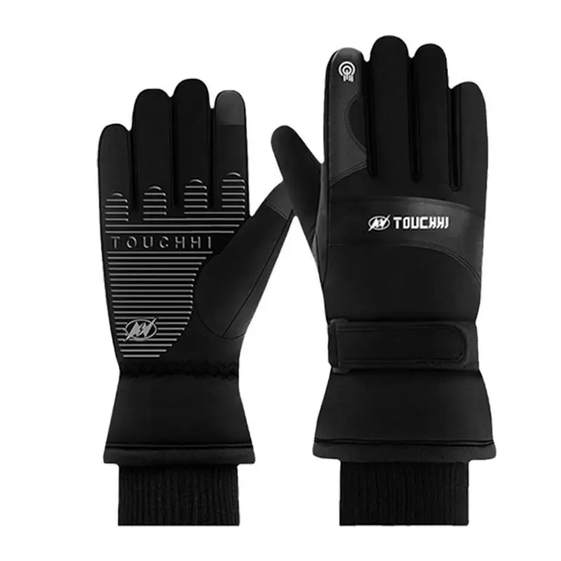 Cold Weather Gloves Touchscreen Hiking Mittens Non-Slip Gloves Waterproof Windproof Mittens For Cycling Driving Running