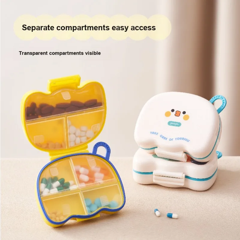 Portable Mini Pill Case for Three Meals a Day Medicine Sorting Pocket Sized Tablets Storage Box for Daily Carry