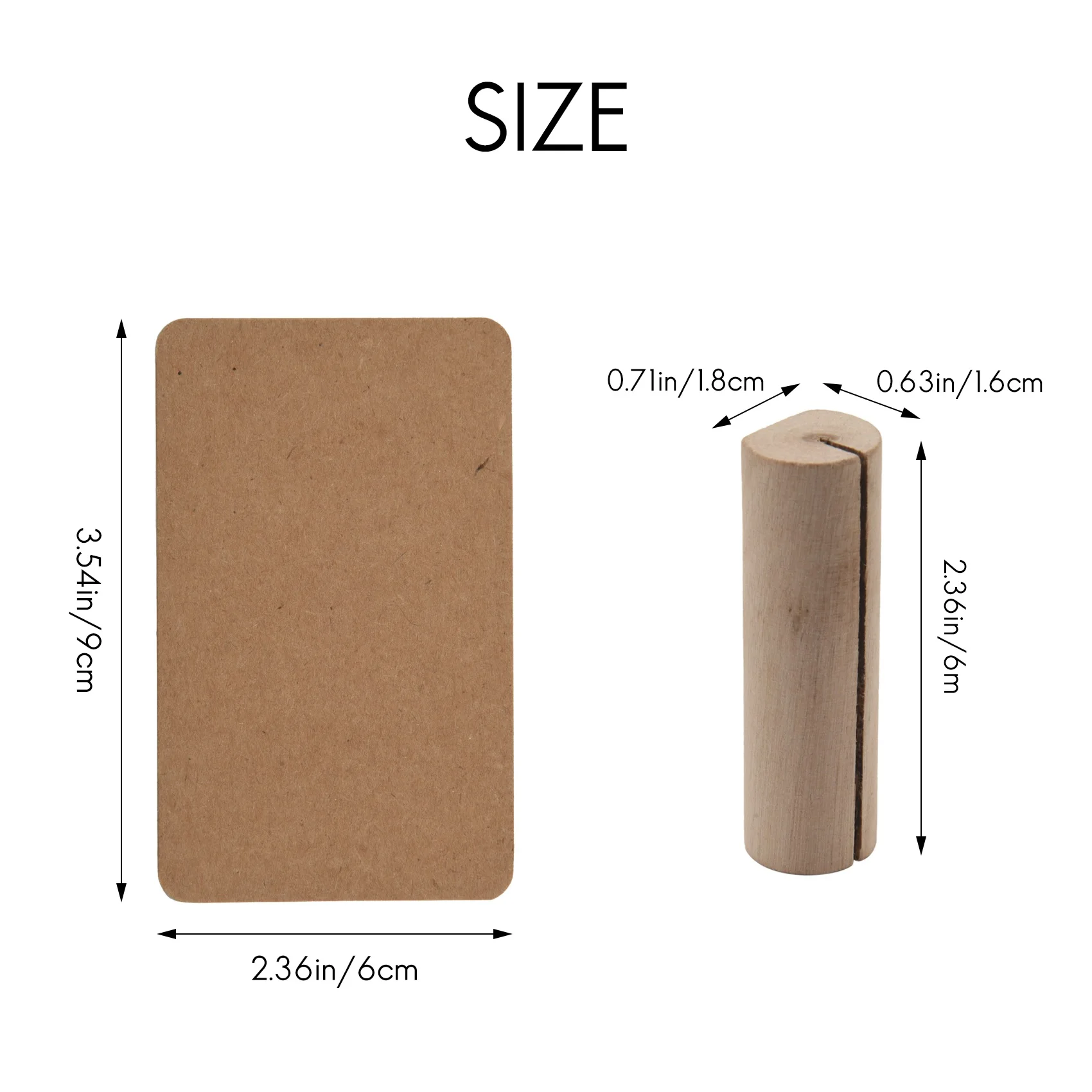 ABHZ-80Pcs الخشب كومة اسم مكان بطاقة أصحاب الصور جدعة الجدول رقم كليب حامل حفل زفاف عشاء ديكور للطاولات مع بطاقة #2