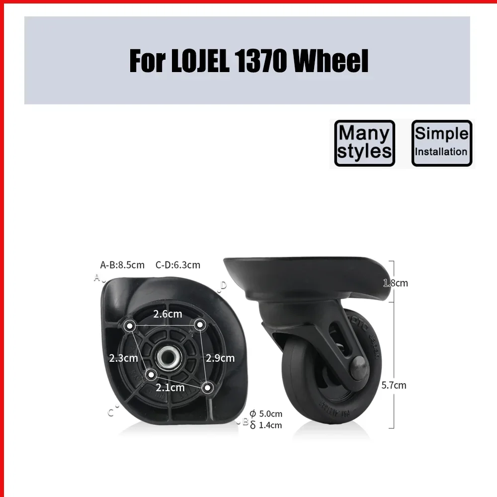 

For LOJEL 1370 Trolley Case Wheel Pulley Sliding Universal Luggage Wheel Slient Smooth Wear-resistant Accessories Caster Wheels
