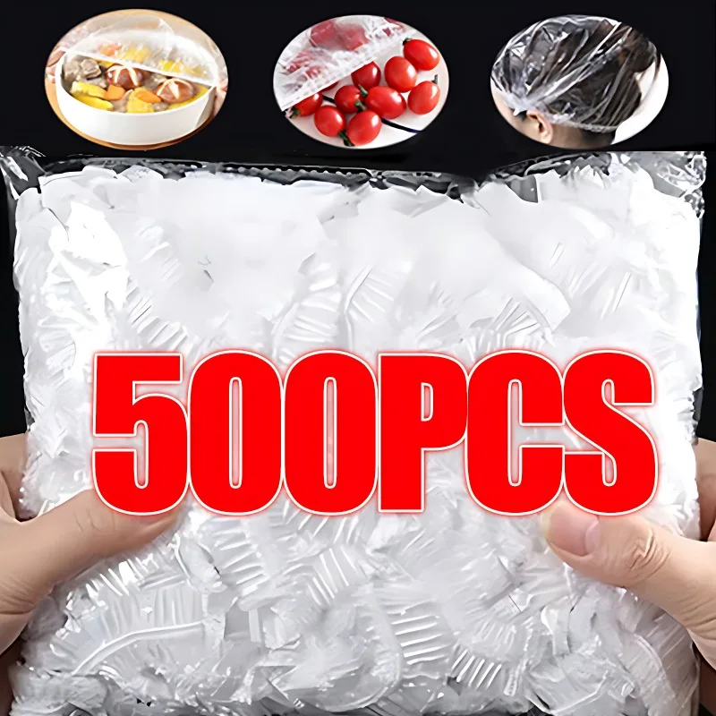 Reusable Disposable Food Cover Plastic Wrap Sturdy Elastic Food Lids for Bowls Elastic Plate Covers For Kitchen Food Saver Bag