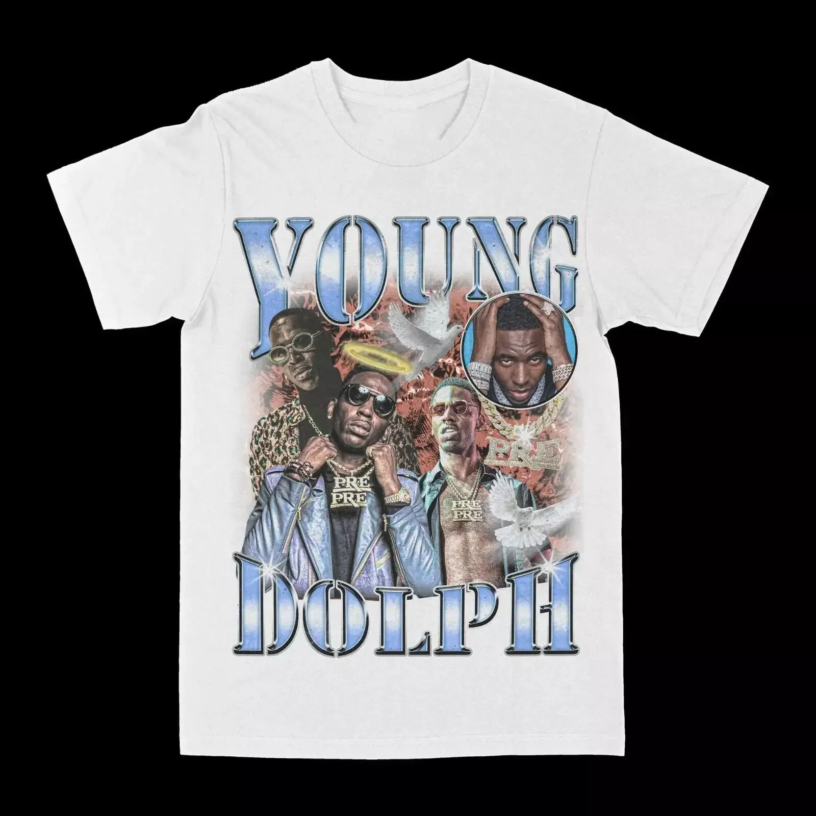 New Young Dolph Hip Hop Retro Vintage T shirt S 5XL vintage Washed Unisex designer clothes Top For Everyday Wear Slightly