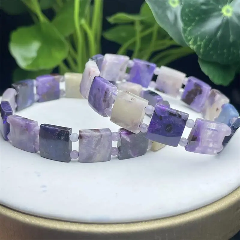 11x11MM Natural Sugilite Bangle Crystal Yoga Reiki Healing Stretch Female Holiday Gift 1PCS